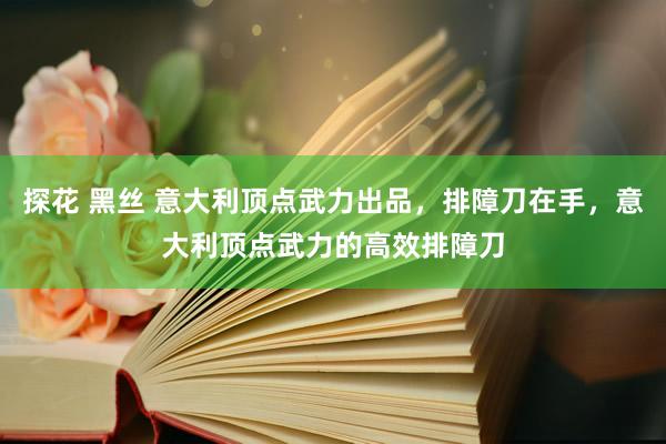 探花 黑丝 意大利顶点武力出品，排障刀在手，意大利顶点武力的高效排障刀